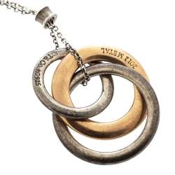 Pre Owned Tiffany & Co. Interlocking Circles Rubedo Silver Pendant Necklace