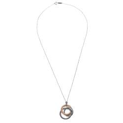 Pre Owned Tiffany & Co. Interlocking Circles Rubedo Silver Pendant Necklace