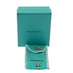 Pre Owned Tiffany & Co. Elsa Peretti Cross Silver Pendant Necklace
