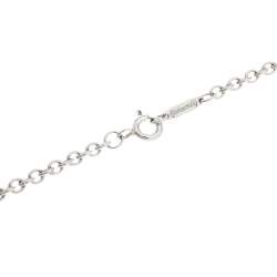 Pre Owned Tiffany & Co. Oval Key Silver Pendant Necklace