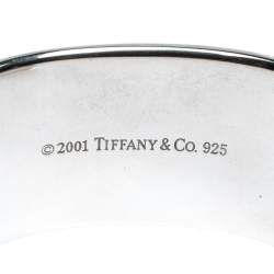 Pre Owned TIFFANY & CO. 1837 Silver Wide Cuff Bracelet