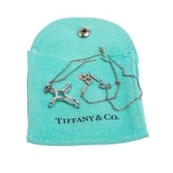 Pre Owned Tiffany & Co. Infinity Cross Silver Pendant Necklace