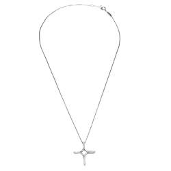 Pre Owned Tiffany & Co. Infinity Cross Silver Pendant Necklace