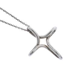 Pre Owned Tiffany & Co. Infinity Cross Silver Pendant Necklace