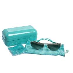 Pre Owned Tiffany & Co. Pale Gold/ Brown Gradient TF 3046 Aviator Sunglasses