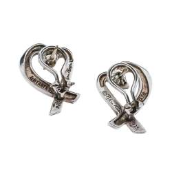 Pre Owned Tiffany & Co. Paloma Picasso Loving Heart Silver Stud Earrings