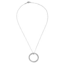 Pre Owned Tiffany & Co. Tiffany 1837 Circle Silver Pendant Necklace