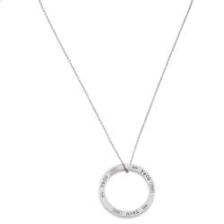 Pre Owned Tiffany & Co. Tiffany 1837 Circle Silver Pendant Necklace