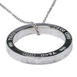 Pre Owned Tiffany & Co. Tiffany 1837 Circle Silver Pendant Necklace