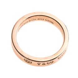 Pre Owned Tiffany & Co.1837 Rubedo Narrow Band Ring Size 52.5