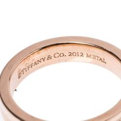 Pre Owned Tiffany & Co.1837 Rubedo Narrow Band Ring Size 52.5