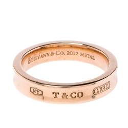 Pre Owned Tiffany & Co.1837 Rubedo Narrow Band Ring Size 52.5