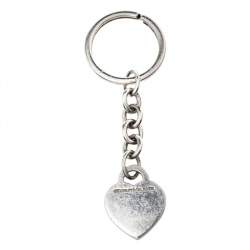 Pre Owned Tiffany & Co. Sterling Silver Heart Tag Key Ring