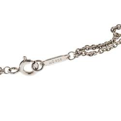 Pre Owned Tiffany & Co. Infinity Silver Double Strand Chain Link Bracelet