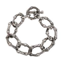 Pre Owned Tiffany & Co. Silver Bamboo Link Toggle Bracelet