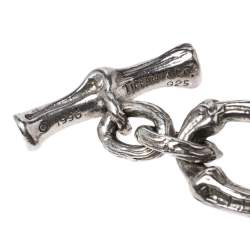 Pre Owned Tiffany & Co. Silver Bamboo Link Toggle Bracelet