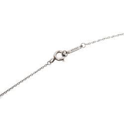 Pre Owned Tiffany & Co. Return to Tiffany Silver Rubedo Mini Double Heart Tag Pendant Necklace
