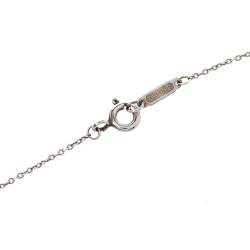 Pre Owned Tiffany & Co. Return to Tiffany Silver Rubedo Mini Double Heart Tag Pendant Necklace