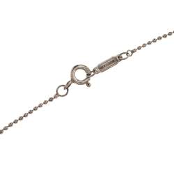 Pre Owned Tiffany & Co. Sterling Silver Blue Box Charm Pendant Necklace