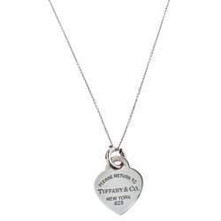 Pre Owned Tiffany & Co. Return To Tiffany Heart Tag Silver Pendant Necklace