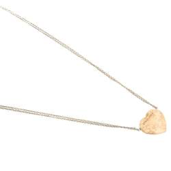 Pre Owned Tiffany & Co. Return To Tiffany Rubedo Heart Tag Silver Chain Necklace