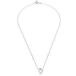 Pre Owned Tiffany & Co. Sterling Silver Paloma Picasso Loving Heart Necklace