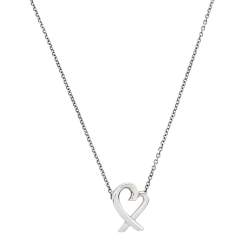 Pre Owned Tiffany & Co. Sterling Silver Paloma Picasso Loving Heart Necklace