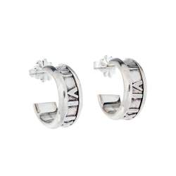 Pre Owned Tiffany & Co. Atlas Sterling Silver Hoop Earrings