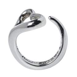 مملوكة مسبقًا خاتم تيفاني & كو. فضة إسترليني إلسا بيريتي قلب مفتوح مقاس أوروبي 48