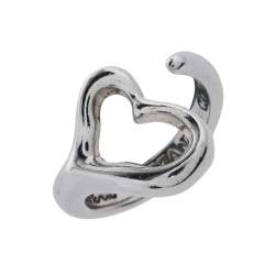 مملوكة مسبقًا خاتم تيفاني & كو. فضة إسترليني إلسا بيريتي قلب مفتوح مقاس أوروبي 48