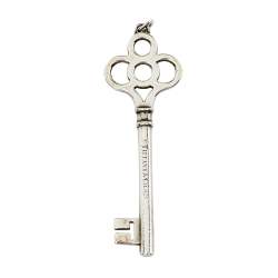 Pre Owned Tiffany & Co. Crown Key Silver Pendant