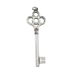 Pre Owned Tiffany & Co. Crown Key Silver Pendant