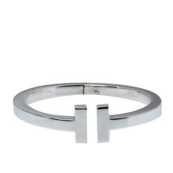 Pre Owned Tiffany & Co. Tiffany T Silver Square Bracelet