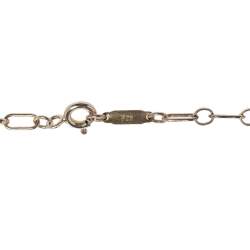 Pre Owned Tiffany & Co. Sterling Silver/Diamond Blossom Large Key Pendant Necklace