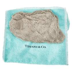 Pre Owned Tiffany & Co. Elsa Peretti Silver Mesh Scarf Necklace