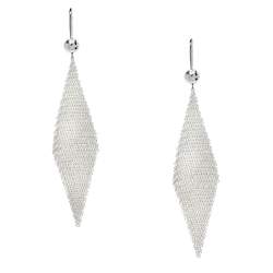Pre Owned Tiffany & Co. Sterling Silver Elsa Peretti Mesh Earrings