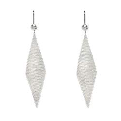 Pre Owned Tiffany & Co. Sterling Silver Elsa Peretti Mesh Earrings