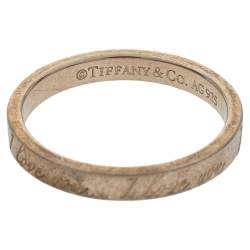Pre Owned Tiffany & Co. Sterling Silver I Love You Band Ring Size EU 54