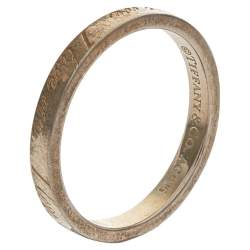 Pre Owned Tiffany & Co. Sterling Silver I Love You Band Ring Size EU 54