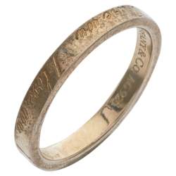 Pre Owned Tiffany & Co. Sterling Silver I Love You Band Ring Size EU 54