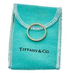 Pre Owned Tiffany & Co. Sterling Silver I Love You Band Ring Size EU 54