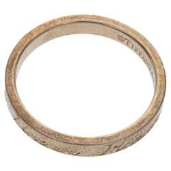 Pre Owned Tiffany & Co. Sterling Silver I Love You Band Ring Size EU 54