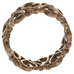 Pre Owned Tiffany & Co. Paloma Picasso Sterling Silver Loving Heart Band Ring Size EU 55