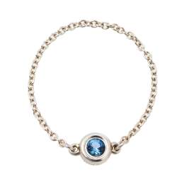 Pre Owned Tiffany & Co. Sterling Silver Elsa Peretti Color By The Yard Ring