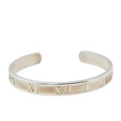 Pre Owned Tiffany & Co. Vintage Atlas Silver Open Cuff Bracelet 15 cm