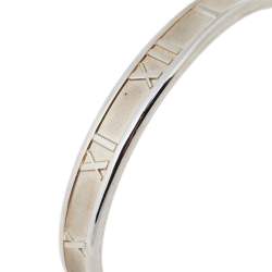 Pre Owned Tiffany & Co. Vintage Atlas Silver Open Cuff Bracelet 15 cm