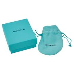 Pre Owned Tiffany & Co. Sterling Silver Heart Lock & Key Charm Pendant Necklace