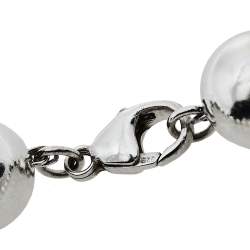 Pre Owned Tiffany & Co. Sterling Silver Return to Tiffany Round Tag Bead Bracelet