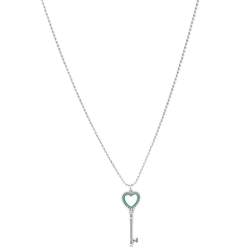 Best Tiffany Keys Beaded Heart Key Pendant Sterling Silver For