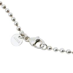 Pre Owned Tiffany & Co. Tiffany Keys Enamel Silver Beaded Heart Key Pendant Necklace